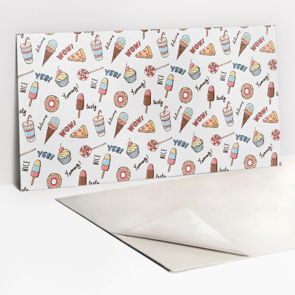 Revestimento de parede Sorvete e cupcakes