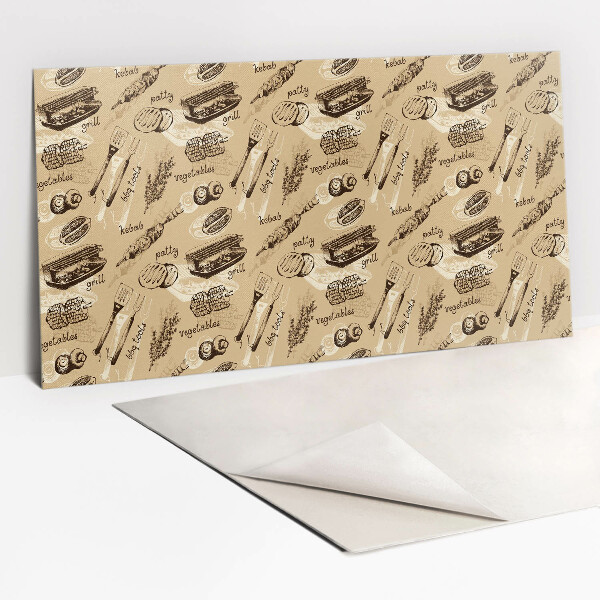 Revestimento decorativo PVC Grelhados e kebabs