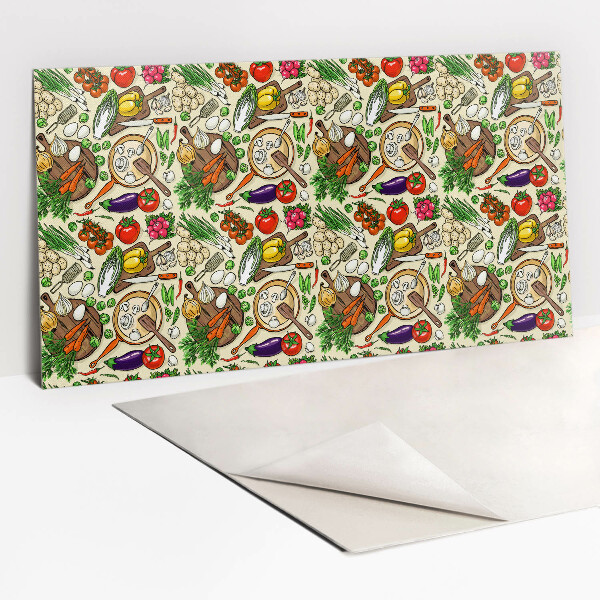 Revestimento decorativo PVC Vegetais coloridos de desenho animado