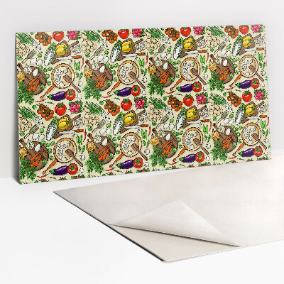 Revestimento decorativo PVC Vegetais coloridos de desenho animado