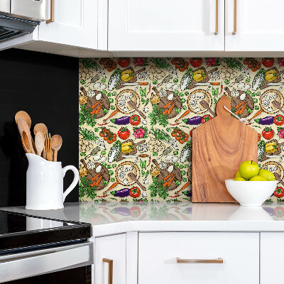 Revestimento decorativo PVC Vegetais coloridos de desenho animado