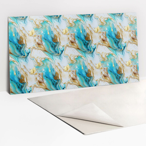 Revestimento de parede Mármore azul e dourado