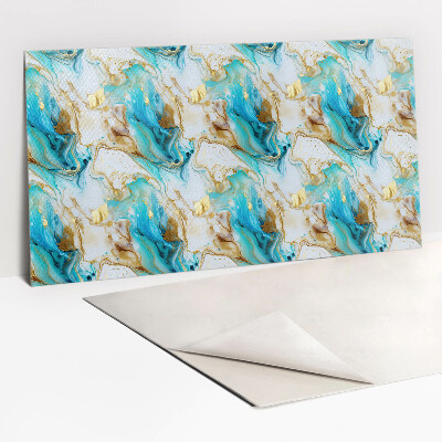 Revestimento de parede Mármore azul e dourado