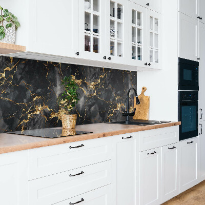 Revestimento decorativo PVC Pedra mármore e ouro