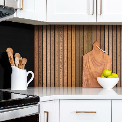 Revestimento de parede ripas de madeira