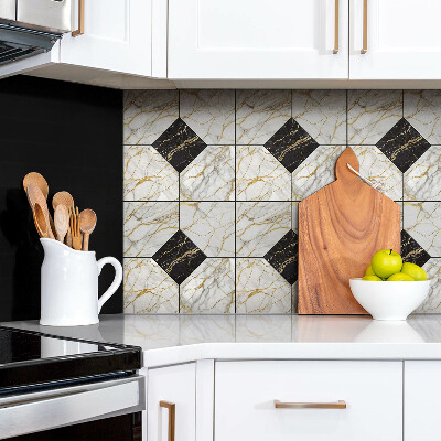 Revestimento decorativo PVC Veios dourados de mármore