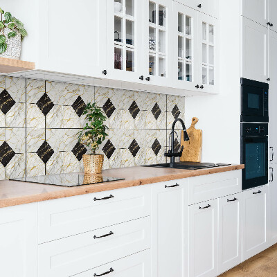 Revestimento decorativo PVC Veios dourados de mármore