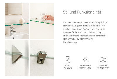 Prateleira de vidro transparente