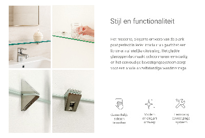 Prateleira de vidro transparente