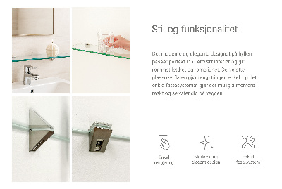 Prateleira de vidro transparente