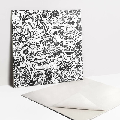 Pavimento vinílico Abstração em preto e branco