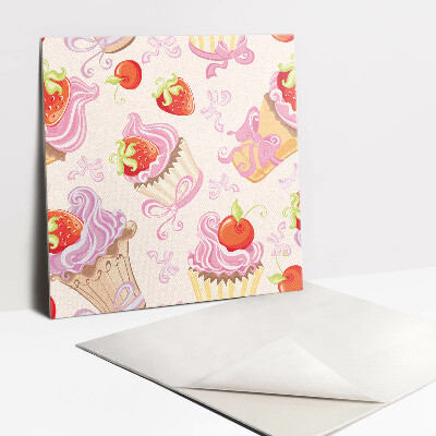 Piso vinilico Cupcakes de frutas coloridas