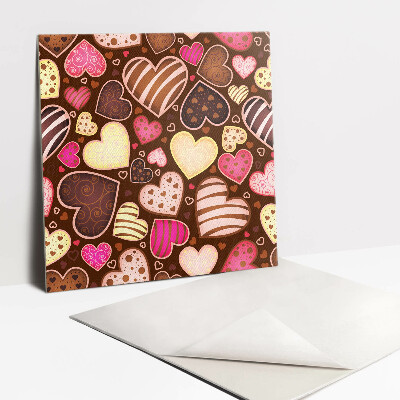 Piso vinilico Corações coloridos