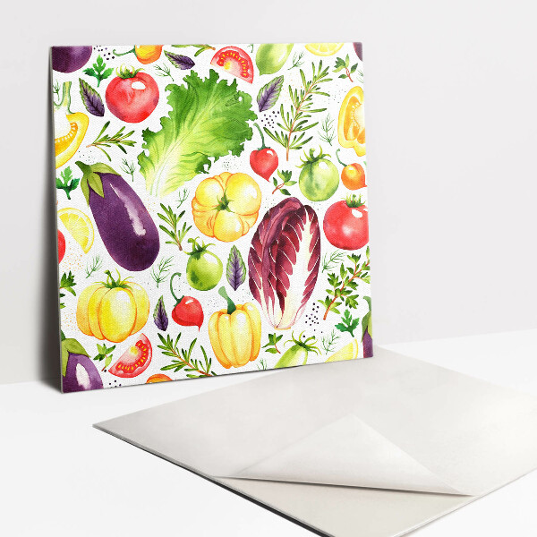 Piso vinilico Vegetais coloridos