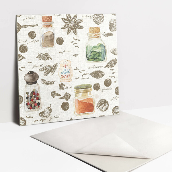 Pavimento vinílico Especiarias em potes