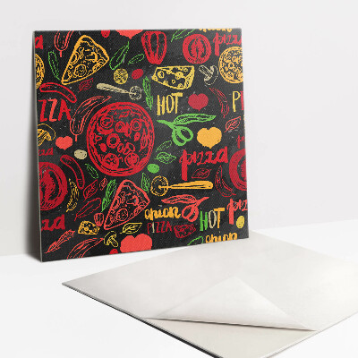 Piso vinilico Temas de pizza de fast food