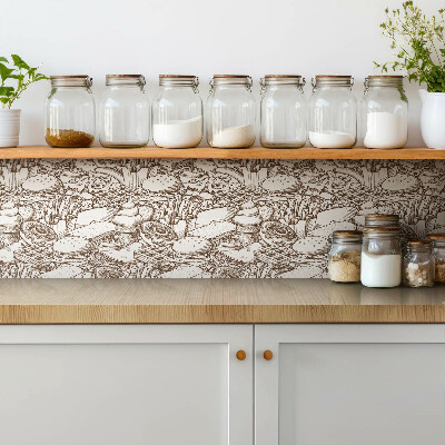 Pavimento vinílico Comida abstrata marrom