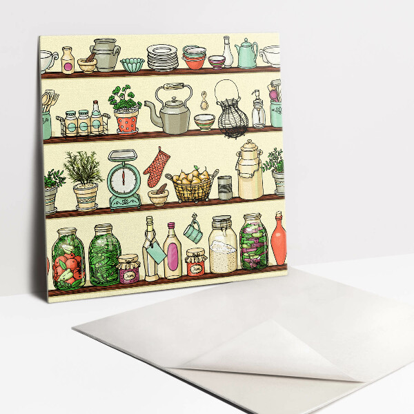 Pavimento vinílico Utensílios de cozinha de desenho animado