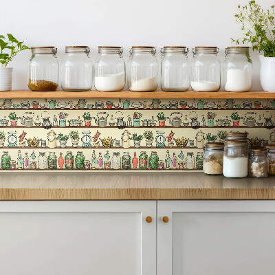 Pavimento vinílico Utensílios de cozinha de desenho animado