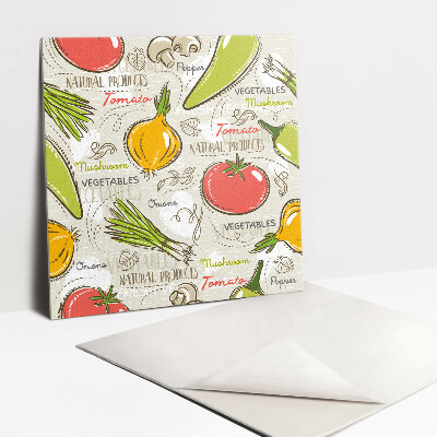 Piso vinilico Vegetais coloridos