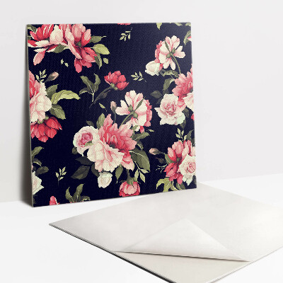 Piso vinilico flores cor de rosa