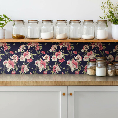 Piso vinilico flores cor de rosa