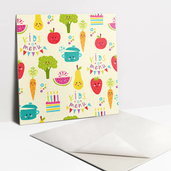 Pavimento vinílico Legumes e frutas de desenho animado