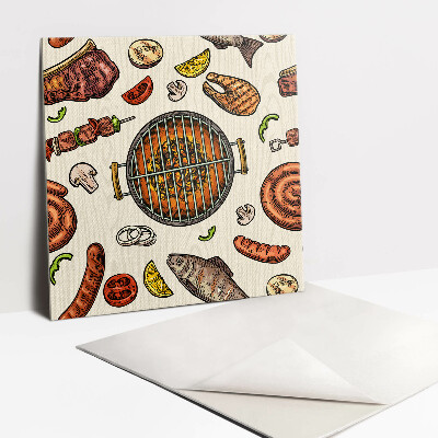 Pavimento vinílico Pratos grelhados