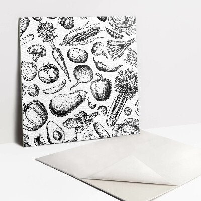 Piso vinilico Vegetais de desenho animado