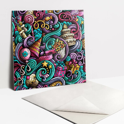 Pavimento vinílico Acessórios abstratos para aniversário