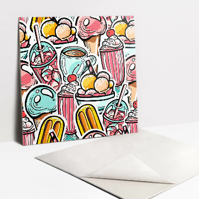 Piso vinilico Doces de desenho animado