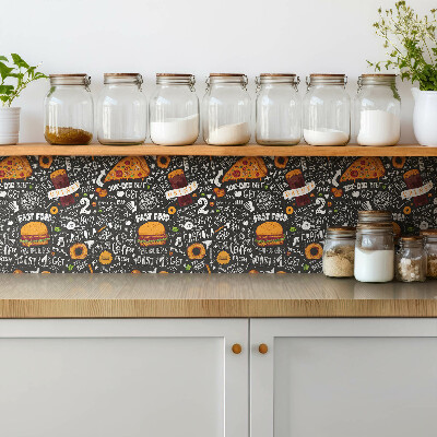 Piso vinilico Desenhos animados de fast food