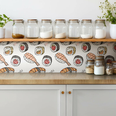 Piso vinilico Sushi de desenho animado