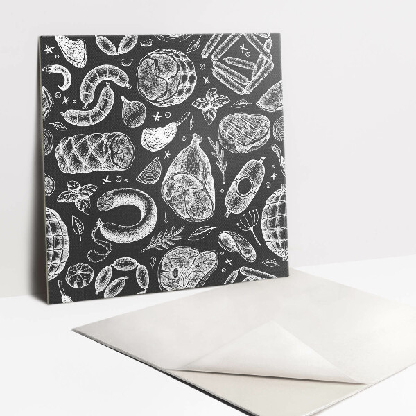 Pavimento vinílico Desenho com tema de comida