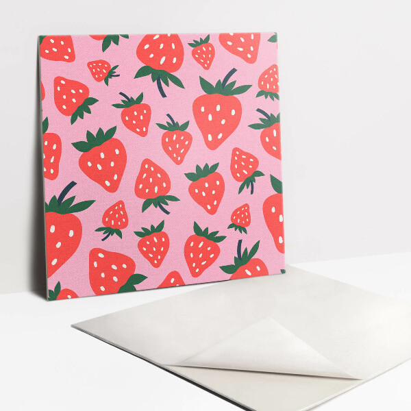 Piso vinilico Morango de desenho animado