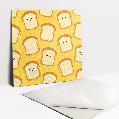 Pavimento vinílico Torrada de desenho animado sorridente