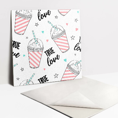 Piso vinilico Coquetel de desenho animado