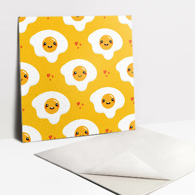 Piso vinilico Ovos de desenho animado