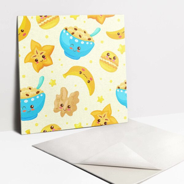 Piso vinilico Doces de desenho animado