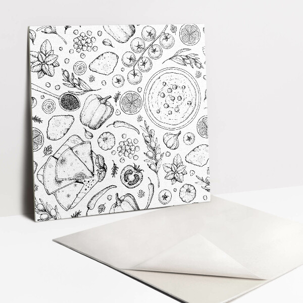 Piso vinilico Especiarias, vegetais e frutas