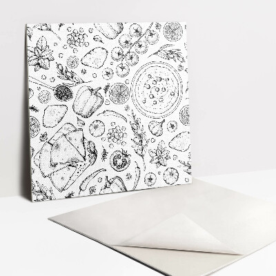 Piso vinilico Especiarias, vegetais e frutas