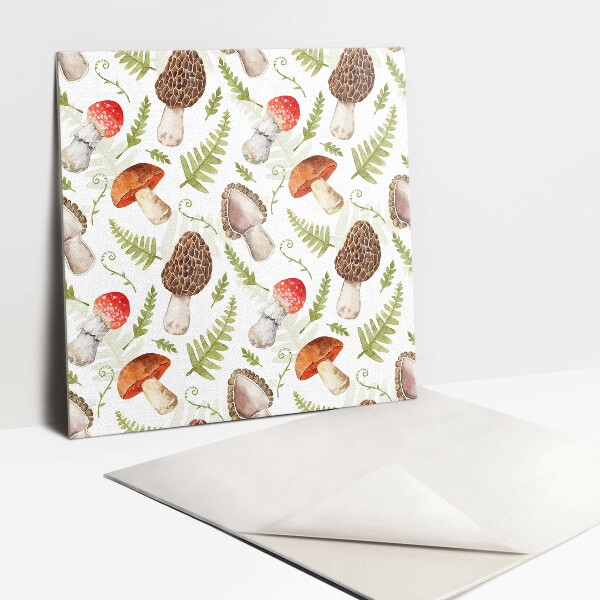 Piso vinilico Cogumelos e samambaias