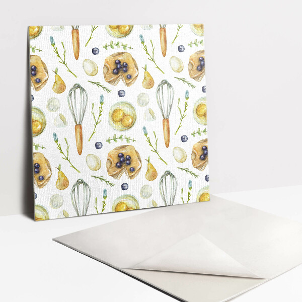 Piso vinilico Frutas e panquecas