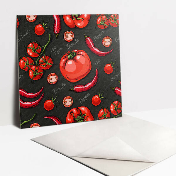 Pavimento vinílico Pimentões e tomate
