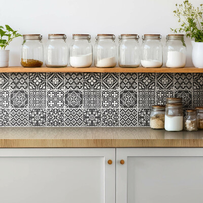 Piso vinilico Azulejos portugueses pretos e brancos