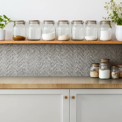 Piso vinilico Painéis em preto e branco