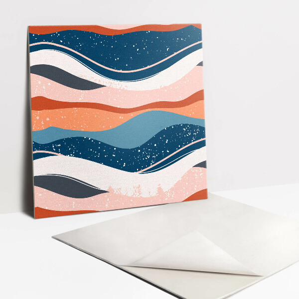 Piso vinilico Ondas coloridas abstratas