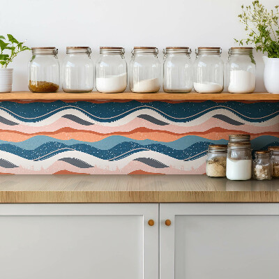 Piso vinilico Ondas coloridas abstratas