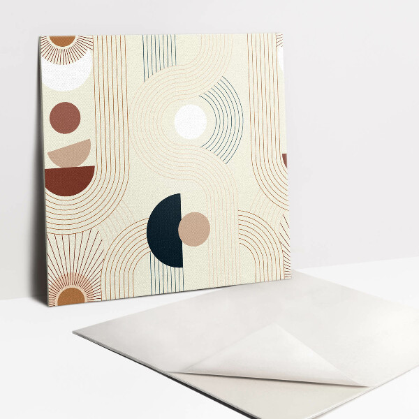 Piso vinilico Formas geométricas boho