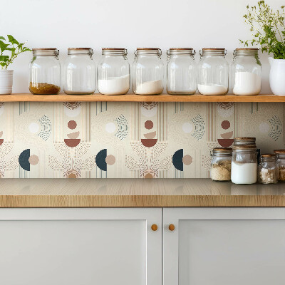 Piso vinilico Formas geométricas boho